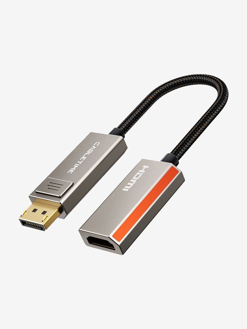 كابل تايم محول زنك من منفذ عرض رقمي إلى منفذ HDMI بدقة 8K/60 هرتز - Image 1